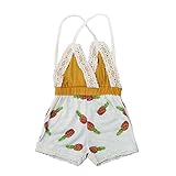 Tovadoo 子供服　ロンパース　ノースリーブ　パイナップル　フルーツ柄　元気　夏　ポリエステル　可愛い　ファッション　爽やか　夏休み　海遊び　遊園地　リゾート　旅行　女の子