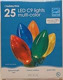 LED C9 Multi-color String Lights - Indoor/outdoor 14 Foot Length by Holiday Time [並行輸入品]
