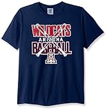 NCAAアリゾナワイルドキャッツBaseball Bats半袖快適カラーTシャツ、ネイビー、truenavy