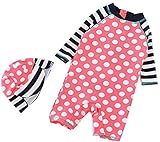 bangelyベビーガールズone-piecesラッシュガード長袖水着Sun保護Bathing Suit カラー: ピンク