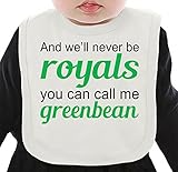 And We'll Never Be Royals You Can Call Me Greenbean ネクタイを有する有機ビブ Medium