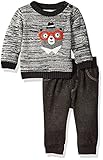 Petit Lem Baby Boys' Bear Sweater and Pant Set Music 18 Months [並行輸入品]
