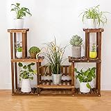 フラワースタンド無垢材組立ポットラックリビングルーム屋内屋外バルコニーパティオ工場盆栽装飾フレーム