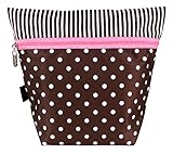 Pouche(ポーチェ) 消臭ポーチ おむつポーチ ドットストライプ (ブラウン) TB0005JW