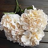 ソニーmdr7506 ( TM )人工シルクローズフラワーBouquets花瓶ウェディングホームデコレーション イエロー 35177_5