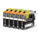 LC113-4CL Brother用 互換インクカートリッジ LC113(5BK) 1色 5本 大容量 残量検知 最新ICチップ搭載 MFC-J6975CDW、MFC-J6973CDW、MFC-J6970CDW、MFC-J6770CDW、MFC-J6573CDW、MFC-J6570CDW、MFC-J4910CDW、MFC-J4810DN、DCP-J4215N、DCP-J4210N