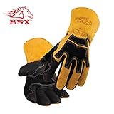 BSX ビーエスエックス プレミアム グレイン ピッグスキン （豚表革） / カウハイド （牛革) Stick 溶接用 グローブ (S)