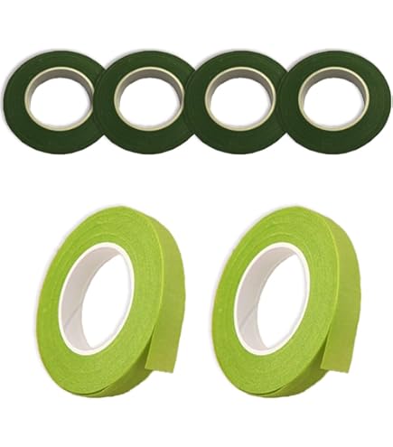 Amazon.co.jp: RuiChy フローラテープ 4巻入 緑シリーズ 造花テープ 幅