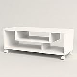 テレビ台 テレビボード キャスター付き TV台 幅85cm ローボード リビン/ホワイト