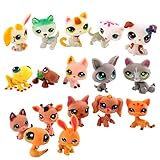 MINI Doll Lot 20 PCS Littlest Pet Shop Cat Loose Child Toys Toys Small Pet Toys Animal Figures