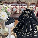 1/4 1/6 1/3 BJD　 球体関節人形 ドレス ドール　コスチューム　人形メイド服 球体関節人形着せ替え ドールドレス プリンセスドレス、メイド服、(ヘッド、素体は含まりません)黒い (1/4)