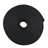 KUKU工房 PPテープ カバンテープ 厚さ1.5mm 厚手タイプ ブラック 10m巻 手芸用 バッグ持ち手 ショルダー紐 調整ベルト 補修 ハンドメイド資材 (25mm幅)