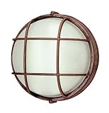Trans Globe Lighting PL-41515 BK Black Outdoor Round Bulk Head Light [並行輸入品]