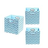 Modern Littles Organization Bundle-3 Storage Bins, Sky Chevron by Modern Littles [並行輸入品]