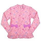 キッズ ジュニア 子供用 長袖 ラッシュガード 水着 日焼け対策 男の子 女の子 fo-rsg35 120cm リボン（ピンク）