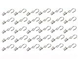 Yueton 30pcsニッケルメッキメタルHangingクリップフッククランプハンガーカーテン、パーティーライト、屋外活動用ワイヤ