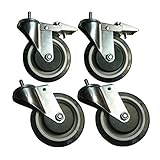 Sandusky WCASTERSET5 4-Caster Set for Wire Shelving, 5" Diameter, 1000 lb. Capacity [並行輸入品]
