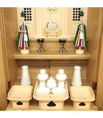 Amazon｜仏壇屋 滝田商店 家具調神徒壇用神具セット 豆◇神道の霊璽
