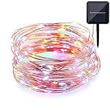 YESDA 10M 100 LED　イルミネーションライト ストリングライト ソーラーパネル ジュエリーライト ワイヤーライト 結婚式/パーティー/ガーデン/庭/ 電飾/クリスマス/屋外、室内の飾り(