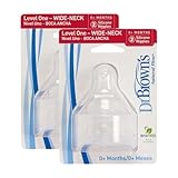 Dr. Brown's 4 Pack Natural Flow Level 1 Wide Neck Nipple by Dr. Brown's [並行輸入品]