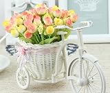 造花 かわいい カゴ 自転車タイプ 【猿express】 (イエロー)