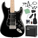 Squier by Fender SONIC STRATOCASTER HSS Black エレキギター初心者14点セット【GA15II付き】 ストラトキャスター ブラック 黒 スクワイヤー/スクワイア
