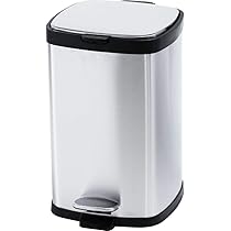 Snap-on スチール製ペダル式ごみ箱 12L マナベインテリアハーツ ゴミ箱 ごみ箱 おしゃれ スチール ペダル式