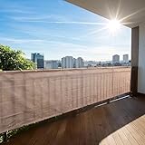 Cool Time(クールタイム) 目隠し バルコニー シェード 500×80cm 簡単設置 カット可能 アンズ