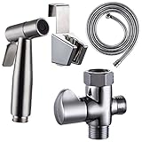 KES lp950-pトイレHand Held Bidet Shattaf Withホースとブラケットホルダーsus304ステンレススチール w/ Adapter ブラウン