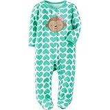 Carters PreemieスリーパーベビーガールズFooted Sleep N Playスナップジッパースタイル カラー: グリーン