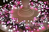 YYGIFTイルミネーション　ボール数400pcs LEDストリングライト ボール型　電飾　低電圧　防水 環境に優しい　雰囲気作り　CE　ROHS認証済み　ピンク クリスマス　パーティー　結婚式 披露