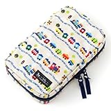 お食事セット用ポーチ 赤ちゃん 外出 日本製 カラフル列車で行こう(スケアー地・アイボリー) B2402800
