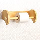 木製壁掛けティッシュホルダーキッチンペーパーロールラックシェルフバスルームタオルディスペンサースタンドホームスペースセービングオーガナイザー