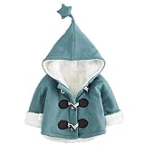 [スゴフィ]SGFY　 長袖 幼児 子供服 フード付き コート男の子 女の子 赤ちゃん服 ボーイズ ガールズ かわいい ボアフリース 秋 冬 ベビー服 キッズ服 トグルボタン 星 2色 (73cm, 
