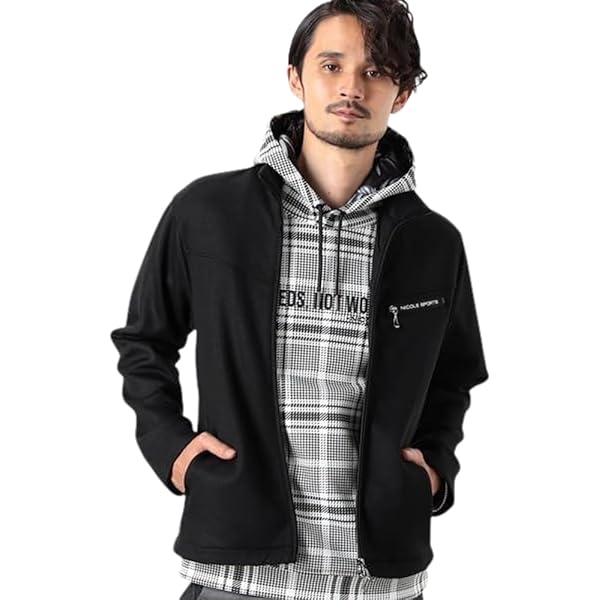 Amazon.co.jp: [ニコルクラブフォーメン] ジオメトリックジップアップ