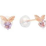 [キャンディ] Candy K10ピンクゴールド ライトアメジスト 天使の羽ピアス Aekss-lam-pg