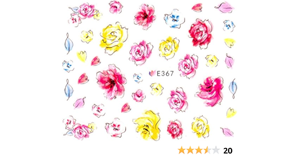 ネイルシール 水彩風 花 フラワー 選べる商品 06 T38 ａｑｕａ ｎａｉｌ シール ステッカー 通販 Amazon