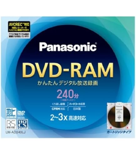 Amazon.co.jp: 松下電器産業 DVD-RAMディスク 9.4GB(両面240分)5枚