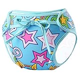 赤ちゃんの水泳トランク漫画再利用可能な水泳おむつ、青 XL