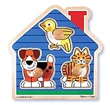 Melissa & Doug  ウッド ラージ ペグ パズル - ペット