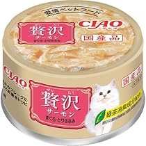 Amazon.co.jp: チャオ 贅沢 サーモン まぐろ・とりささみ 80g×24缶