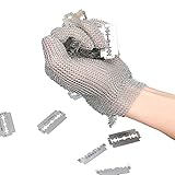 AnselfステンレススチールメッシュナイフCut Resistantチェーンメール保護グローブキッチン用Butcher作業安全