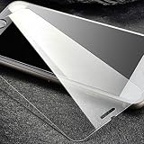 For Iphone 7 plus、oksaleフルカバースクリーンプロテクター、ウルトラスリム、5.5インチメッキ強化ガラス保護フィルム ホワイト LE
