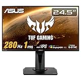 ASUS ゲーミングモニター TUF Gaming VG259QM 24.5インチ/280Hz/フルHD/IPS/1ms/HDR/HDMI×2 DP/G-SYNC Compatible/ELMB/スピーカー/国内正規品