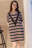 マタニティウェア 服 ボーダー ワンピース ゆったり レジャー カジュアル ワンピース 妊婦服 産前 産後 レディース マタニティワンピース XL 写真色