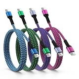 Ocbuo USB C/Type C to Type C ケーブル【4本組/4色/PD対応 30W急速充電】 iPhone17、iphone 17Pro、いPhone16/15、google pixel 10,iPad mini7/6 、MacBook、iPad Pro/Air、Galaxy S25/S24/S23/S22/S21、Sony等USB Type-C機種対応