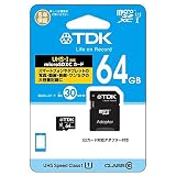 TDK UHS-I クラス1 microSDXC 64GB SDアダプター付属 T-MCSDXC64GB10UV