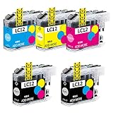 ブラザー用LC12-4PK/ LC17-4PK 互換インクカートリッジ LC12/17インク B12/B17互換インク (LC12BK/LC12C/LC12M/ LC12Y) 4色セット＋ LC12BK 黒1本 合計 5本セット 大容量タイプ LC12/17インクカートリッジ