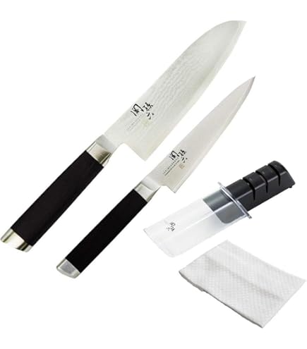 ☆関孫六 貝印ダマスカス☆新品未開封品ダマスカス三徳&ペティナイフ2本セット Amazon | 【セット】貝印 関孫六 ダマスカス 三徳包丁 + ペティ