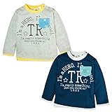 (グレー/95cm)ベビー服 男の子 Tシャツ 長袖 Whole ホール 重ね着風 ロゴプリント 胸ポケット スナップボタン 男児 ベビー